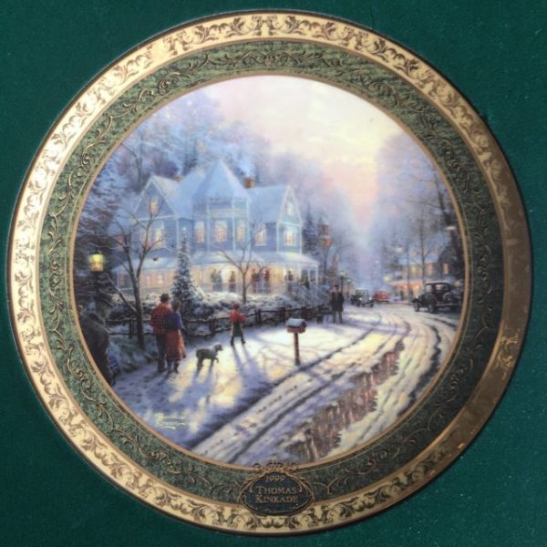 Thomas Kinkade “a Holiday Gathering First Issue Plate Dreams